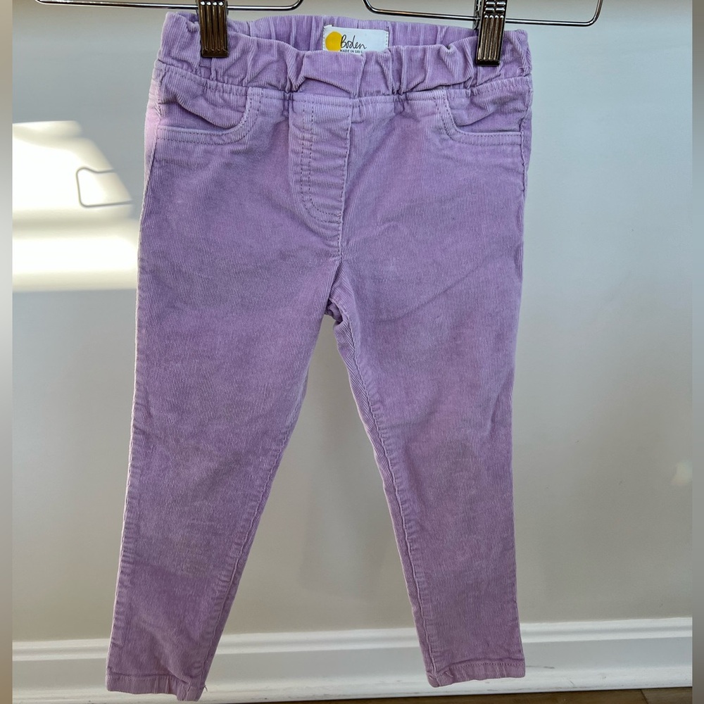 Boden Lavender Purple Corduroy Leggings - Girls Size 4